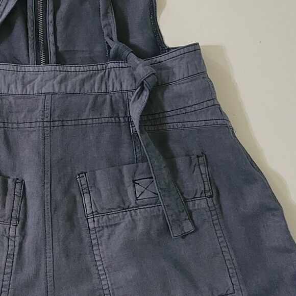 Free People Black Gray Overall Shortalls - Picture 14 of 16